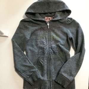 Girls JUICY Couture full zip hoodie sweatshirt jacket with hood 7 hooded logo
